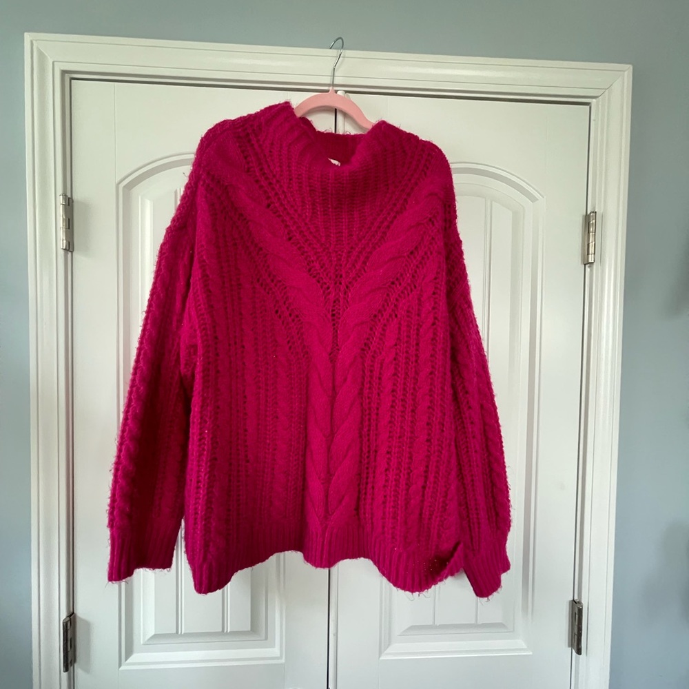 Ava & Viv Pink Crew Neck Sweater